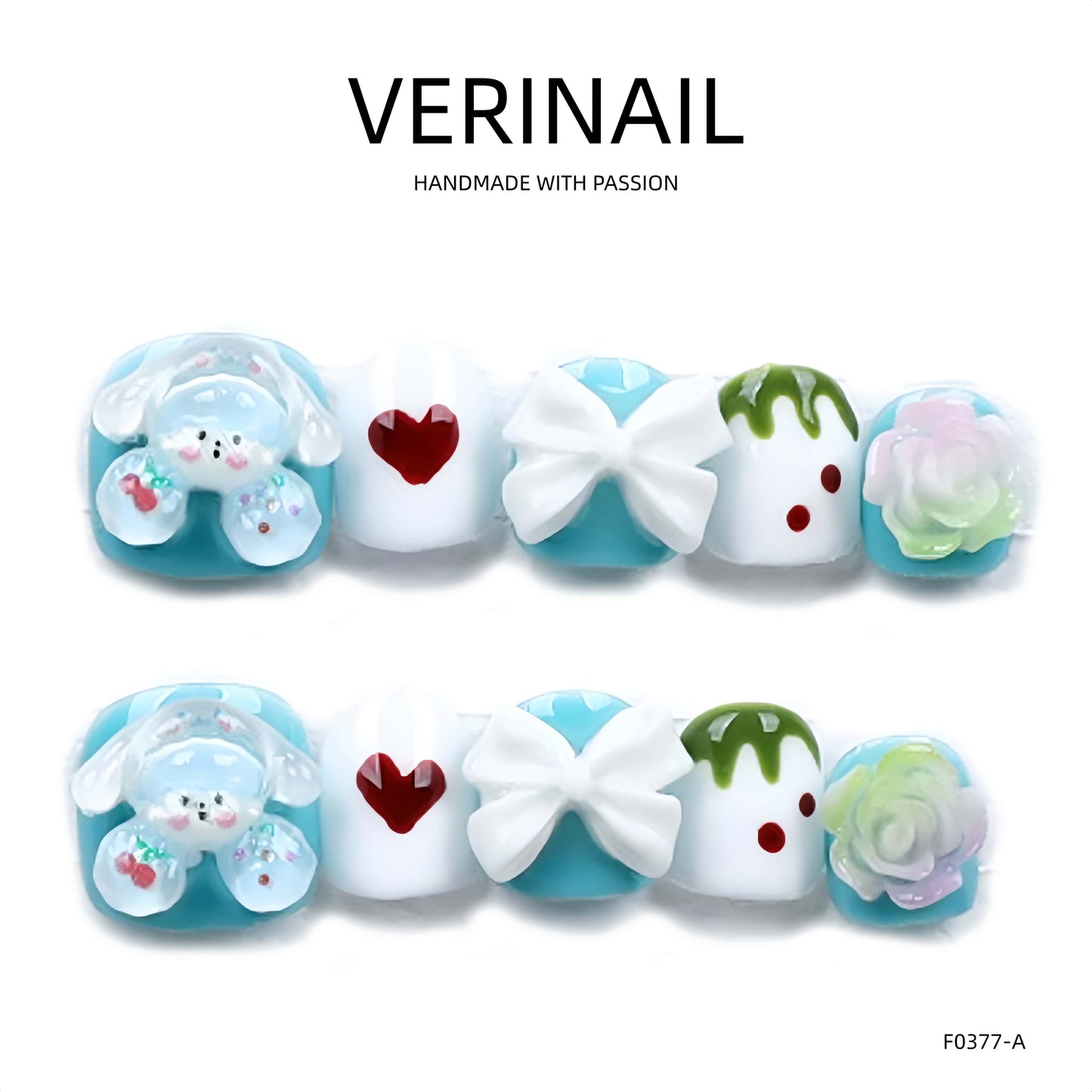 Press On Nails Color Blue DL01