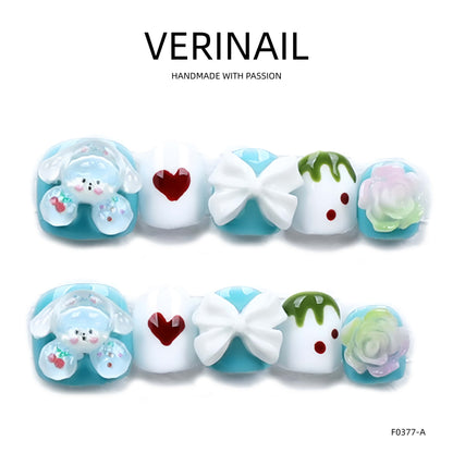 Press On Nails Color Blue DL01