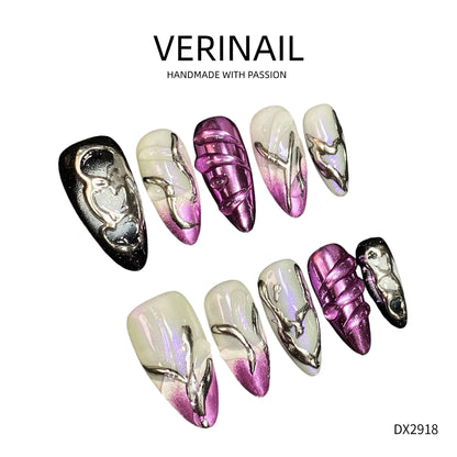 Press On Nails Color Black DL05