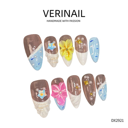 Press On Nails Color Brown DL02