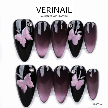 Press On Nails Color Black DL06