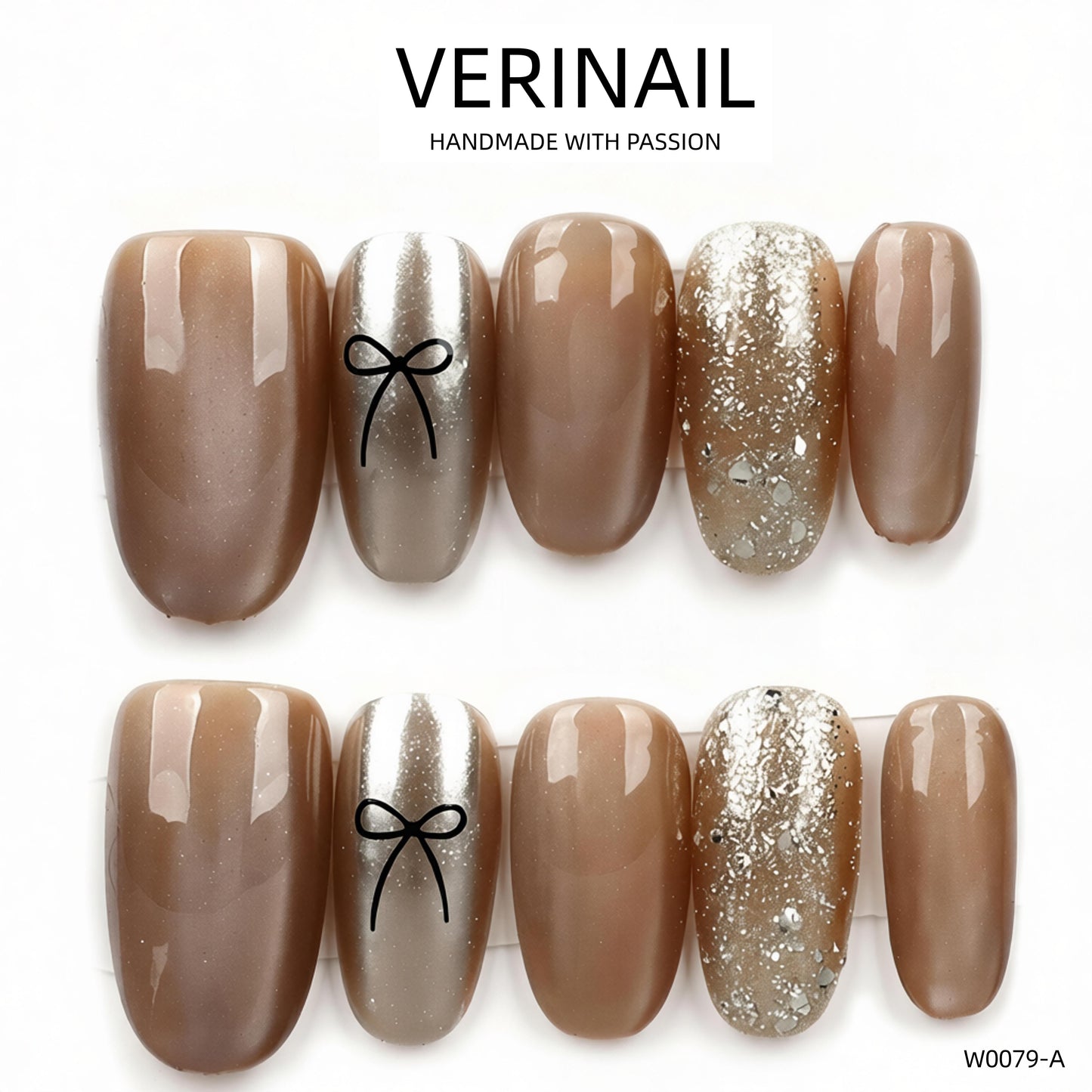 Press On Nails Color Brown DL03