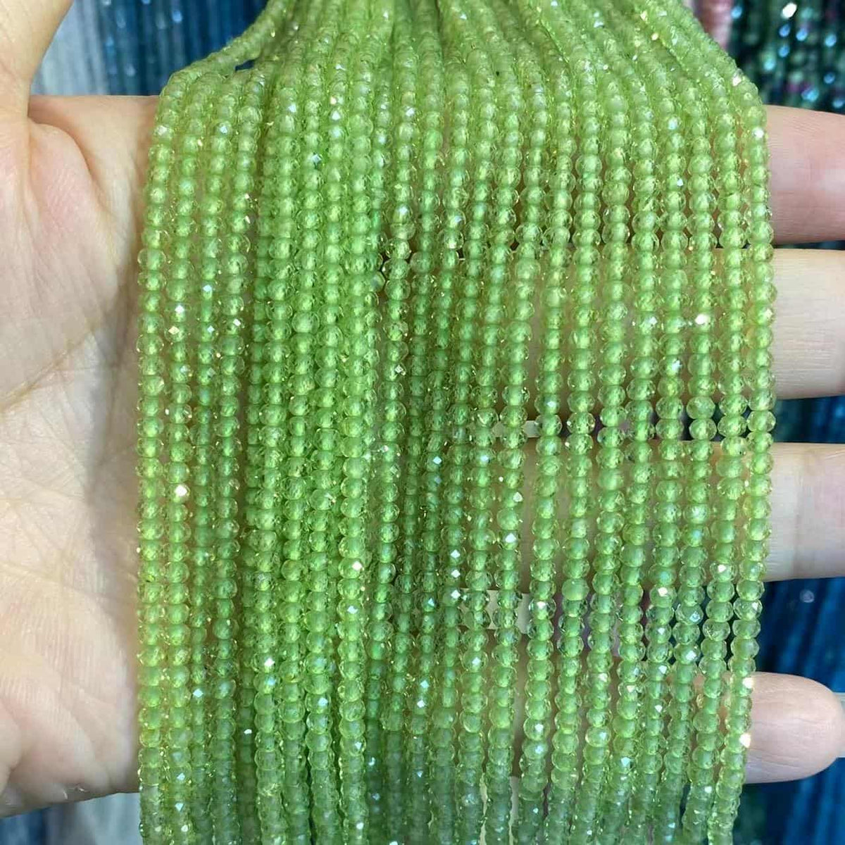 Faceted Rondelle Beads 2x3mm 3x4mm Gemstone/Quartz/Jasper/Agate