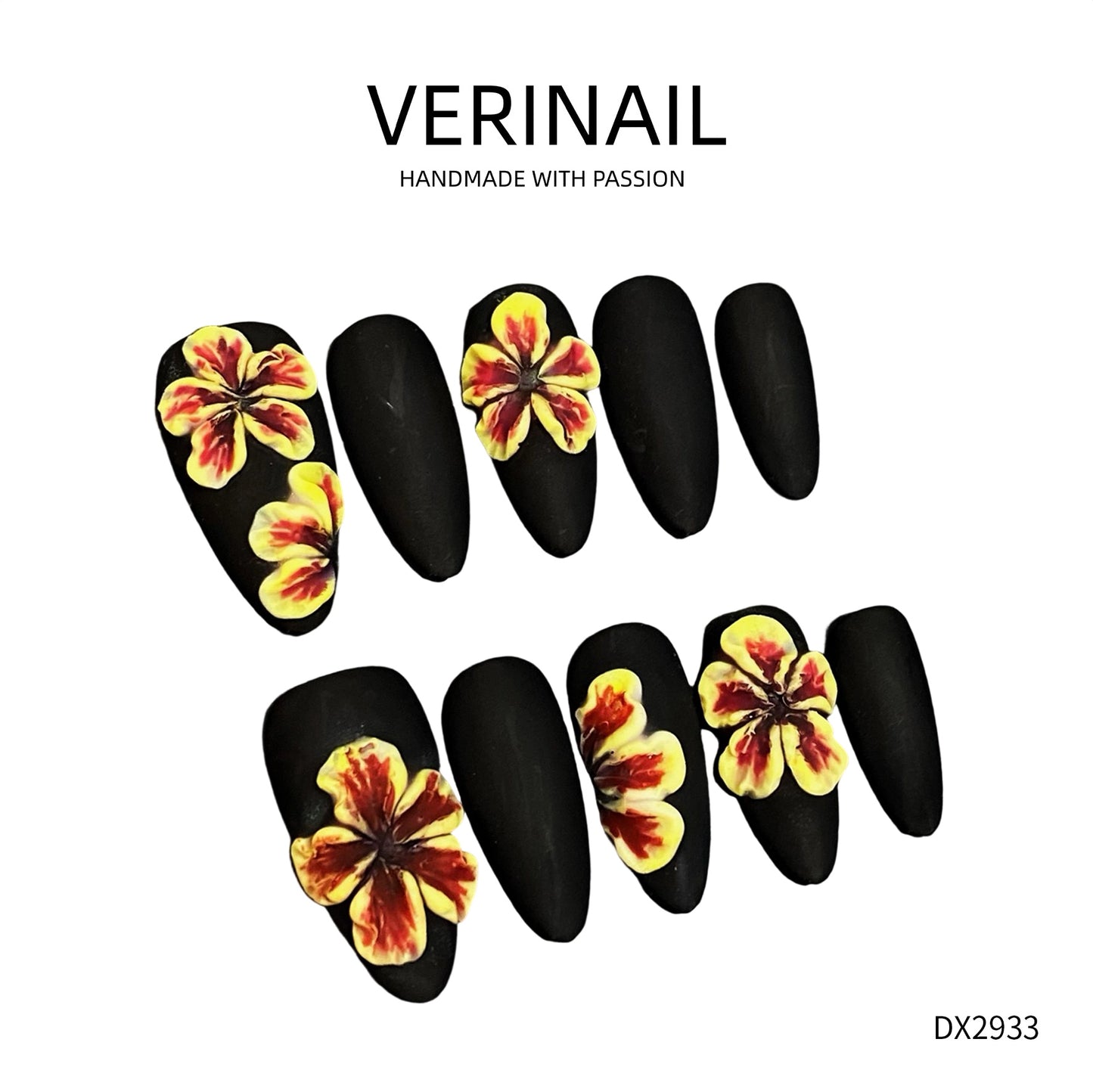 Press On Nails Color Black DL05