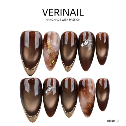 Press On Nails Color Brown DL01