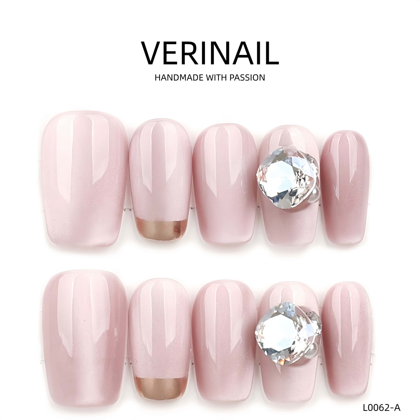 Press On Nails Color Pink CP02