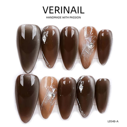 Press On Nails Color Brown DL05