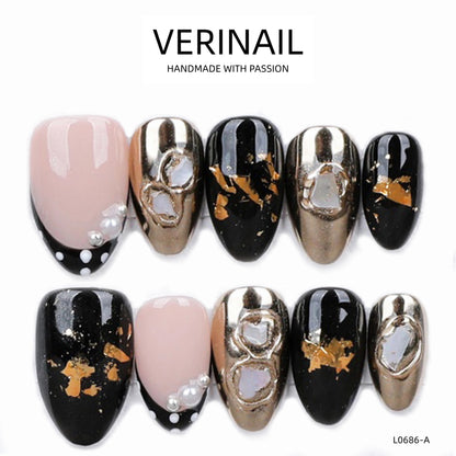 Press On Nails Color Black DL06
