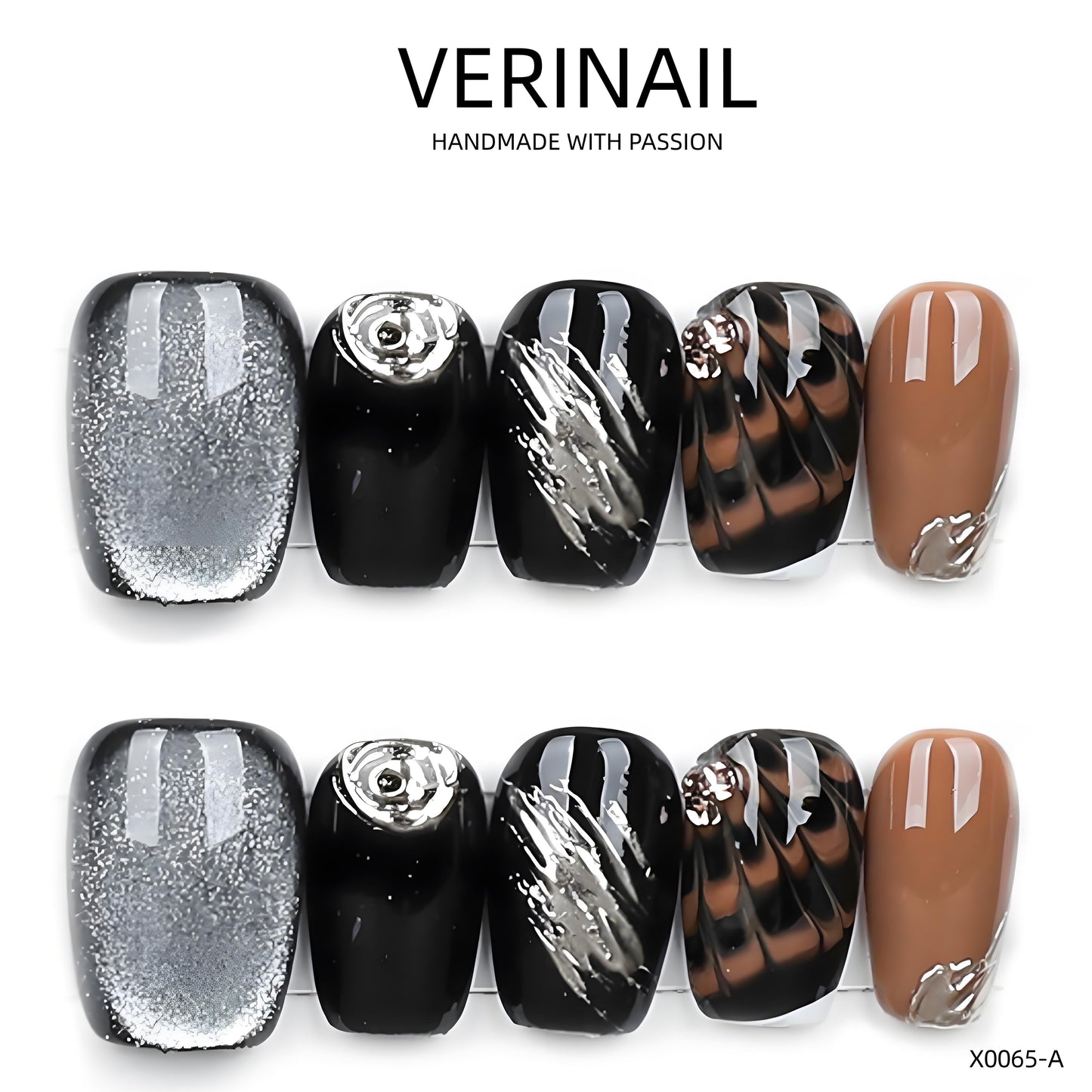 Press On Nails Color Brown DL03
