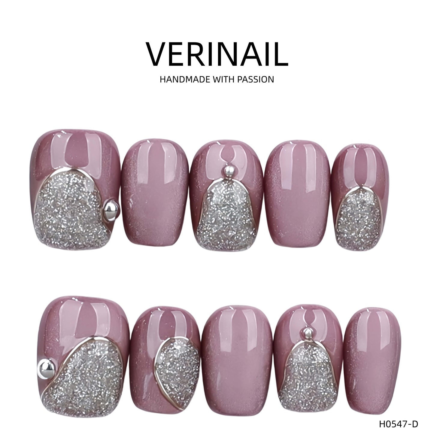 Press On Nails Color Purple CP01