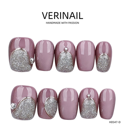 Press On Nails Color Purple CP01