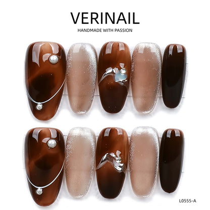 Press On Nails Color Brown DL05
