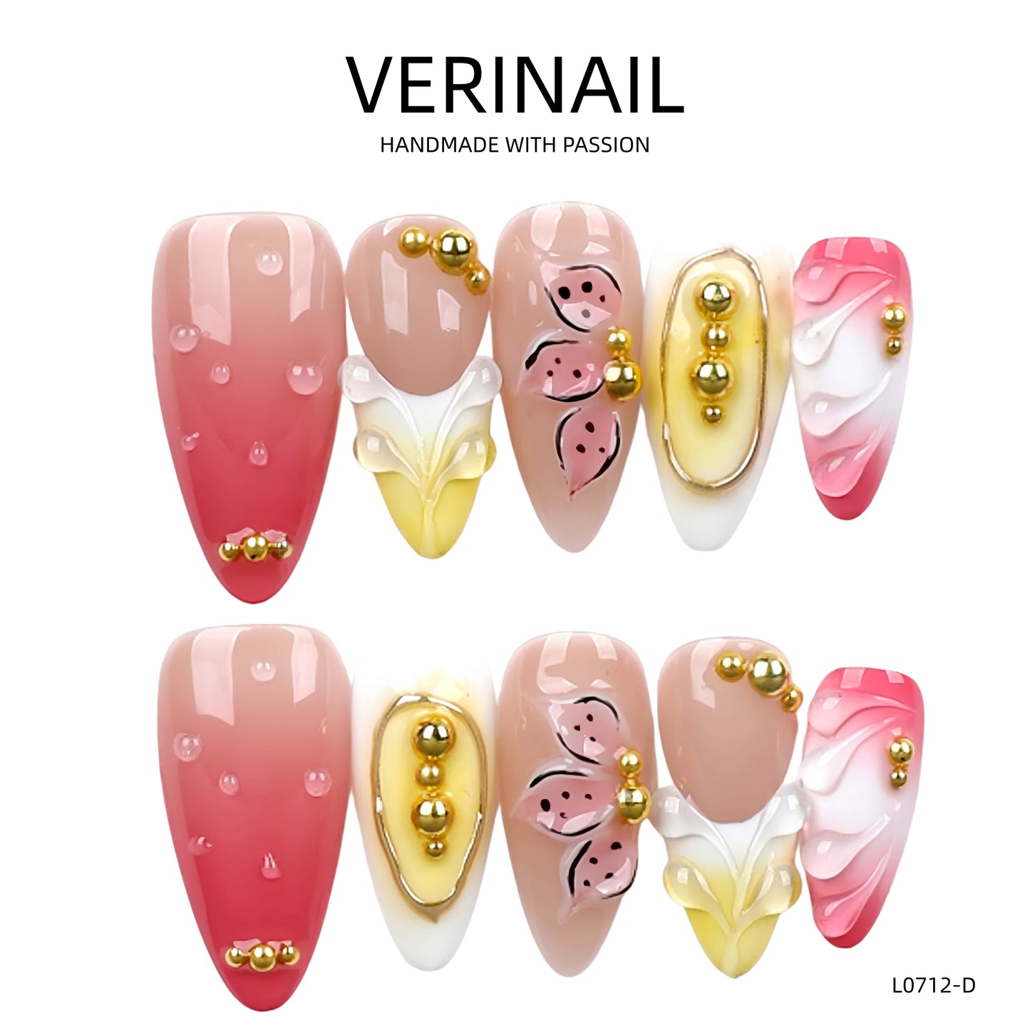 Press On Nails Color Golden DL02