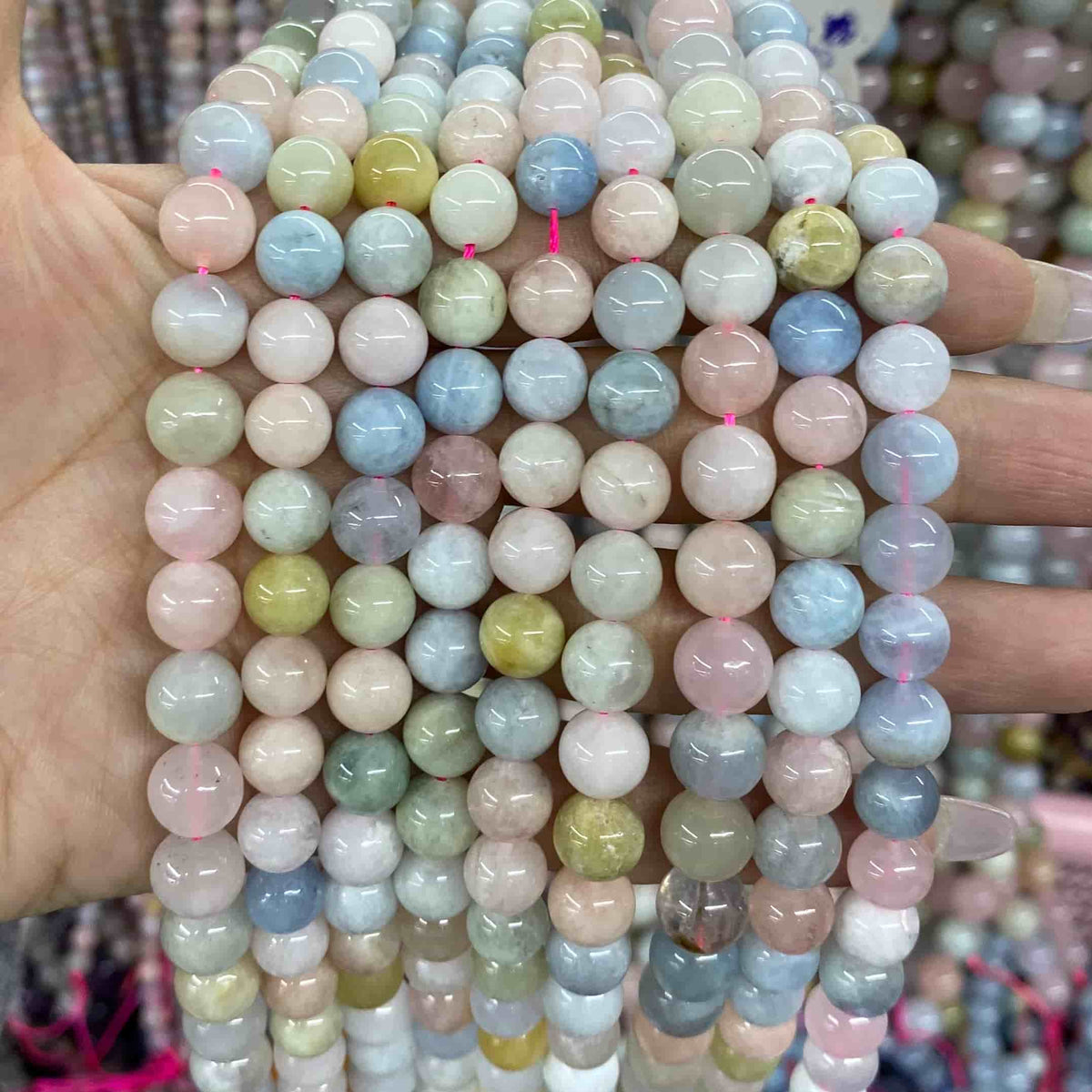 High-Quality Gemstone & Crystal Round Smooth Beads 4mm 6mm 8mm 10mm
