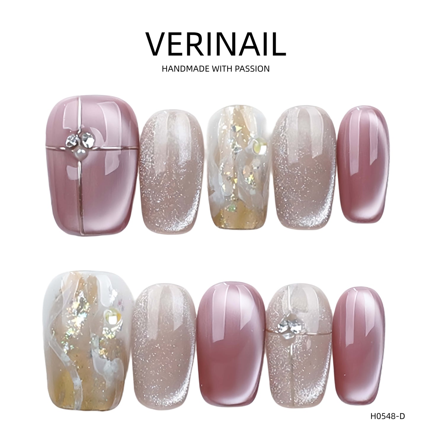 Press On Nails Color Purple CP01