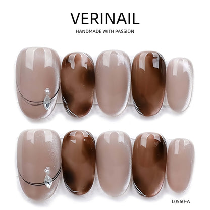 Press On Nails Color Brown DL05