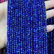 2mm 3mm 4mm Faceted Round Lapis Beads