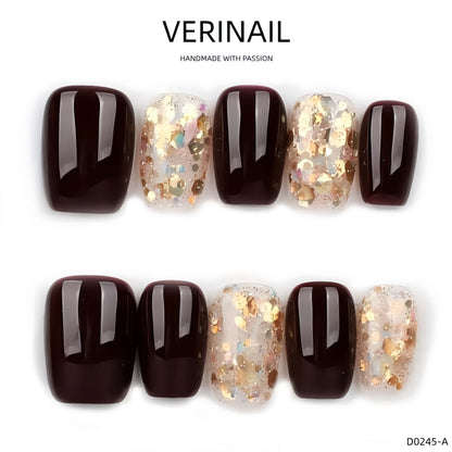 Press On Nails Color Golden DL01