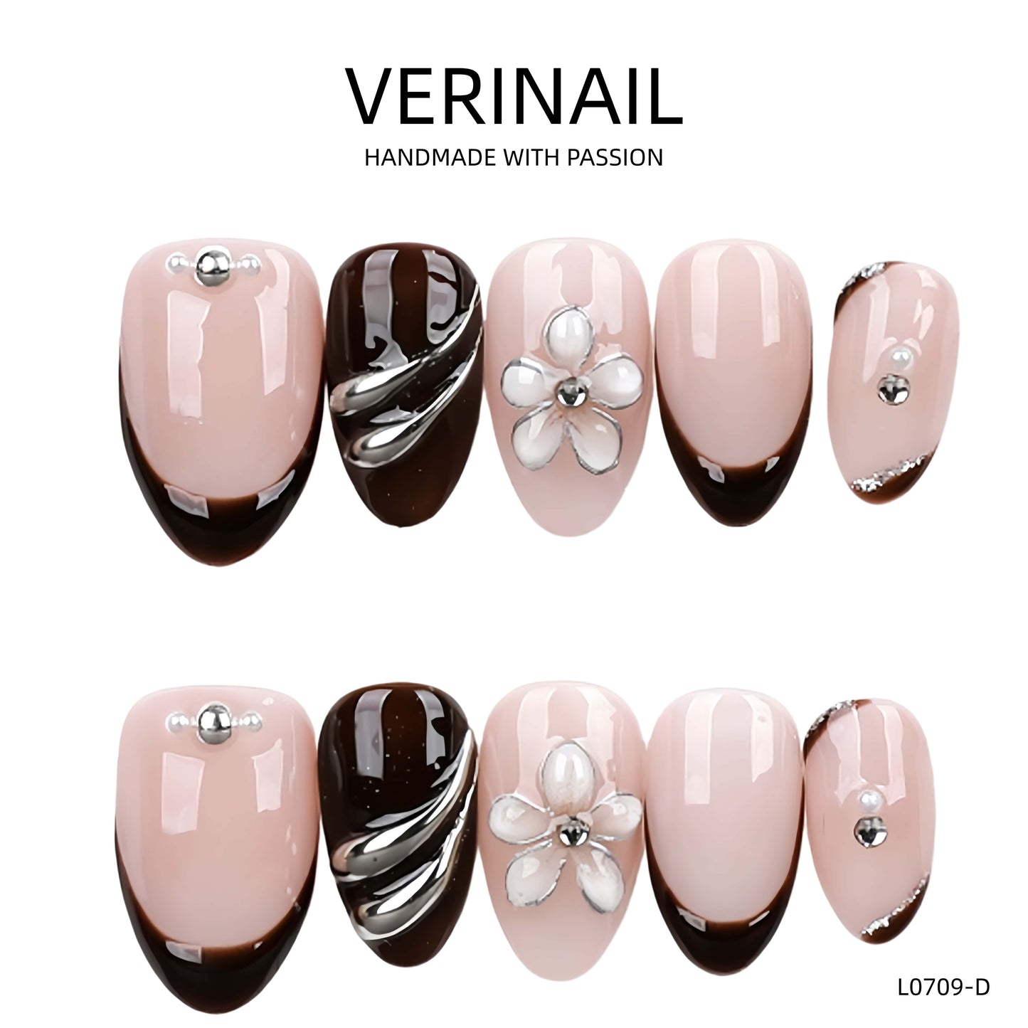 Press On Nails Color Black DL06