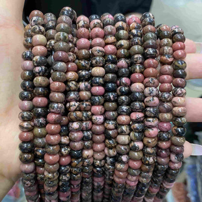 Round Rondelle Beads 2x4mm 4x6mm 5x8mm Quartz/Jasper/Agate