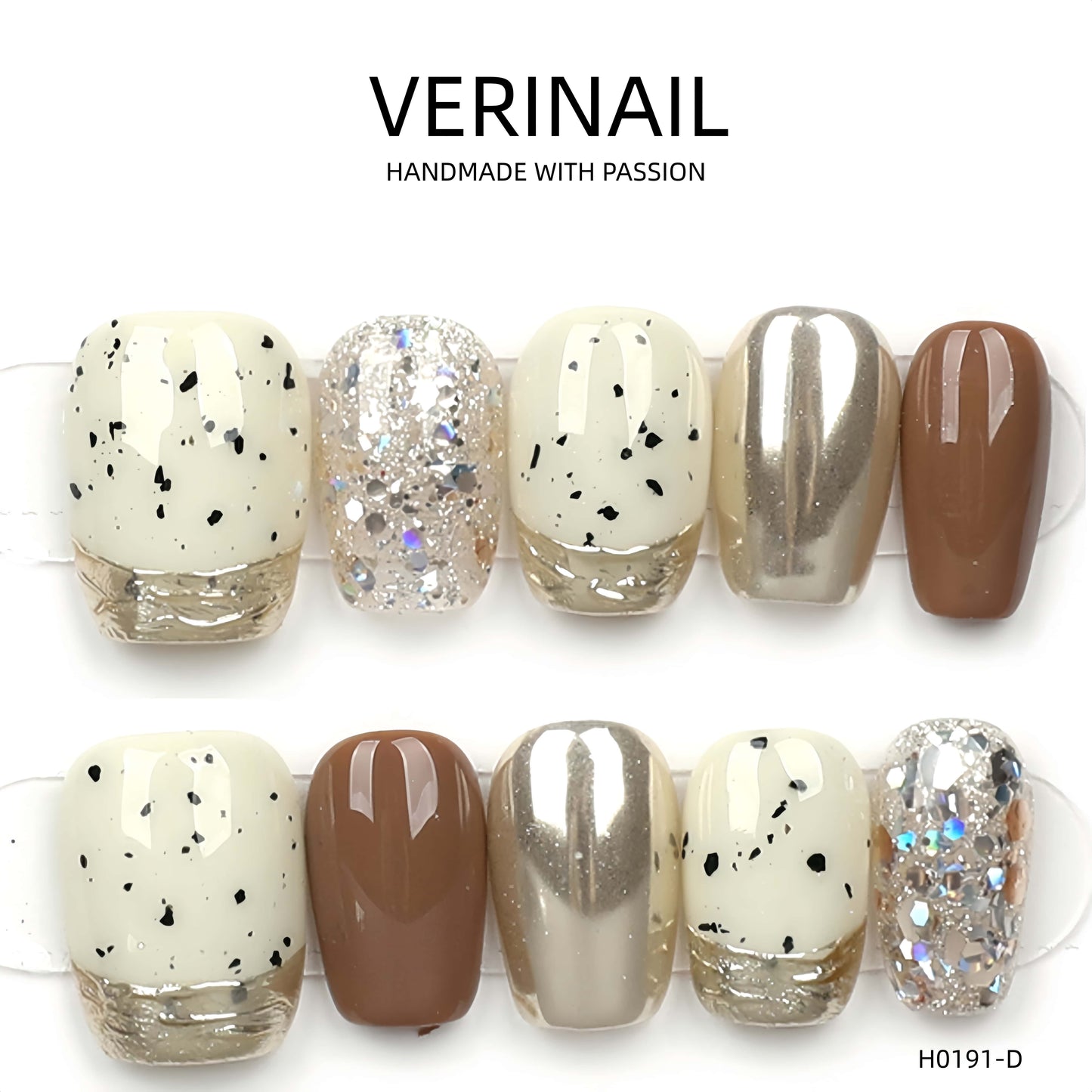 Press On Nails Color Golden DL03