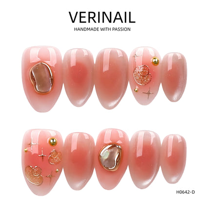 Press On Nails Color Golden DL04