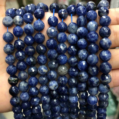Round Faceted Beads Crystal/Quartz/Jasper/Agate 6mm 8mm 10mm