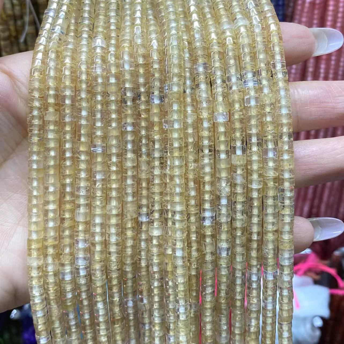 Heishi Rondelle Beads 2x4mm Quartz/Jasper/Agate/Crystal