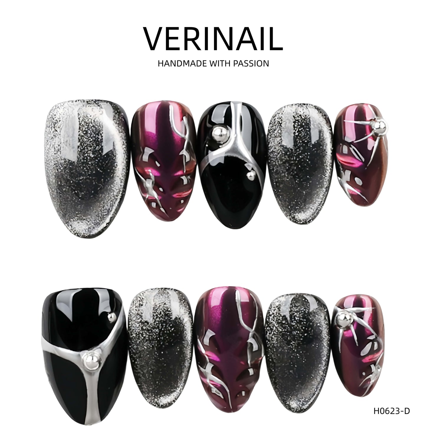 Press On Nails Color Black DL03