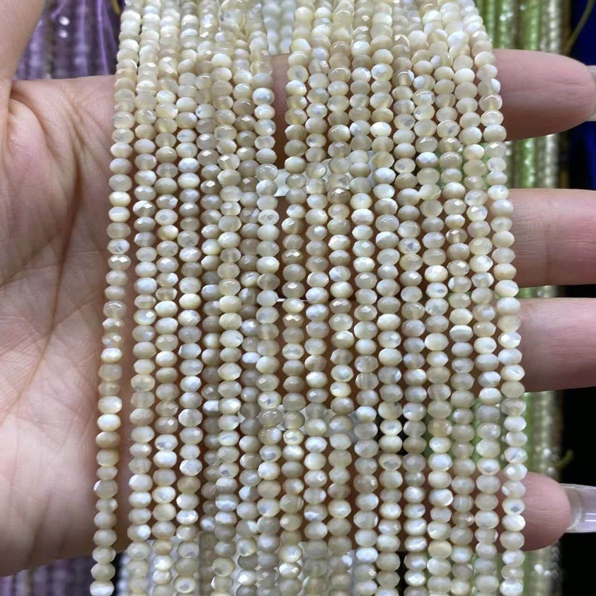 Faceted Rondelle Beads 2x3mm 3x4mm Gemstone/Quartz/Jasper/Agate