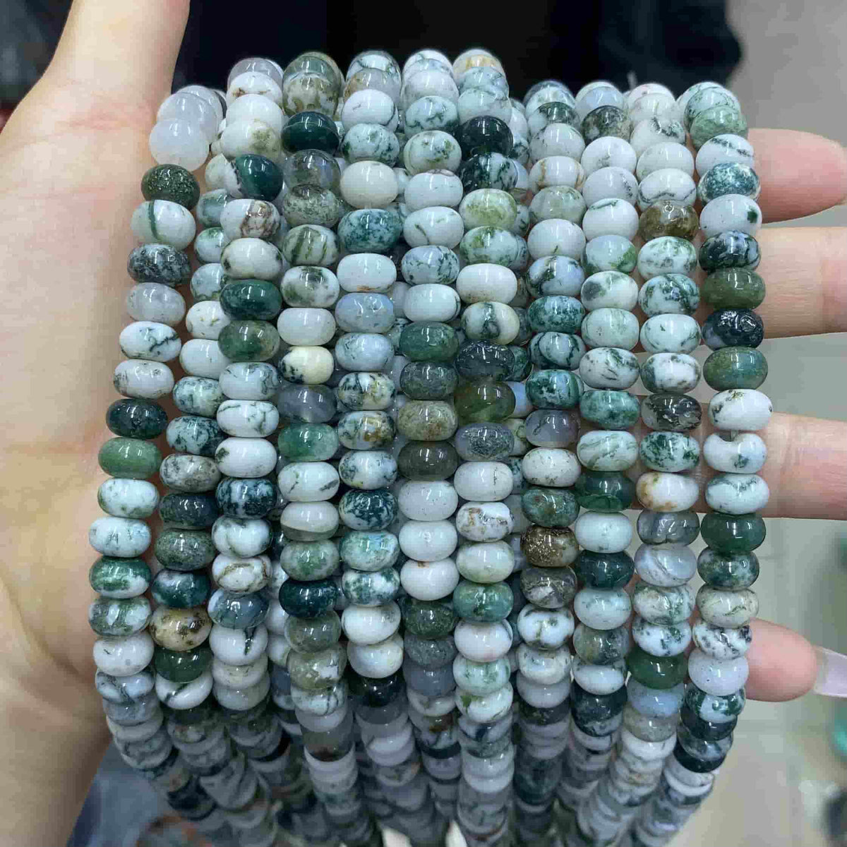 Round Rondelle Beads 2x4mm 4x6mm 5x8mm Quartz/Jasper/Agate