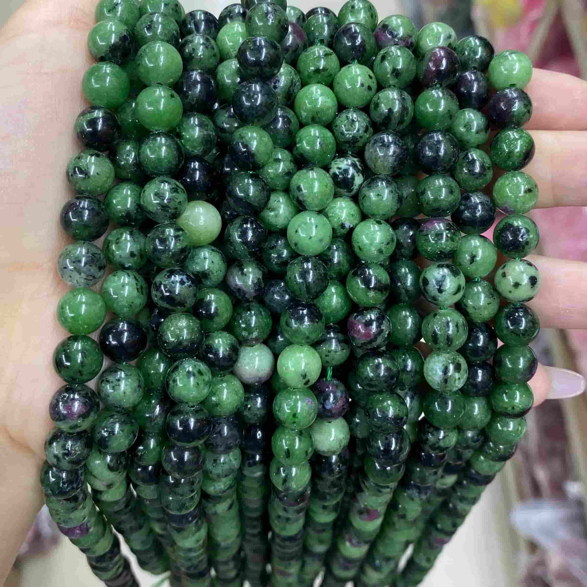 High-Quality Gemstone & Crystal Round Smooth Beads 4mm 6mm 8mm 10mm