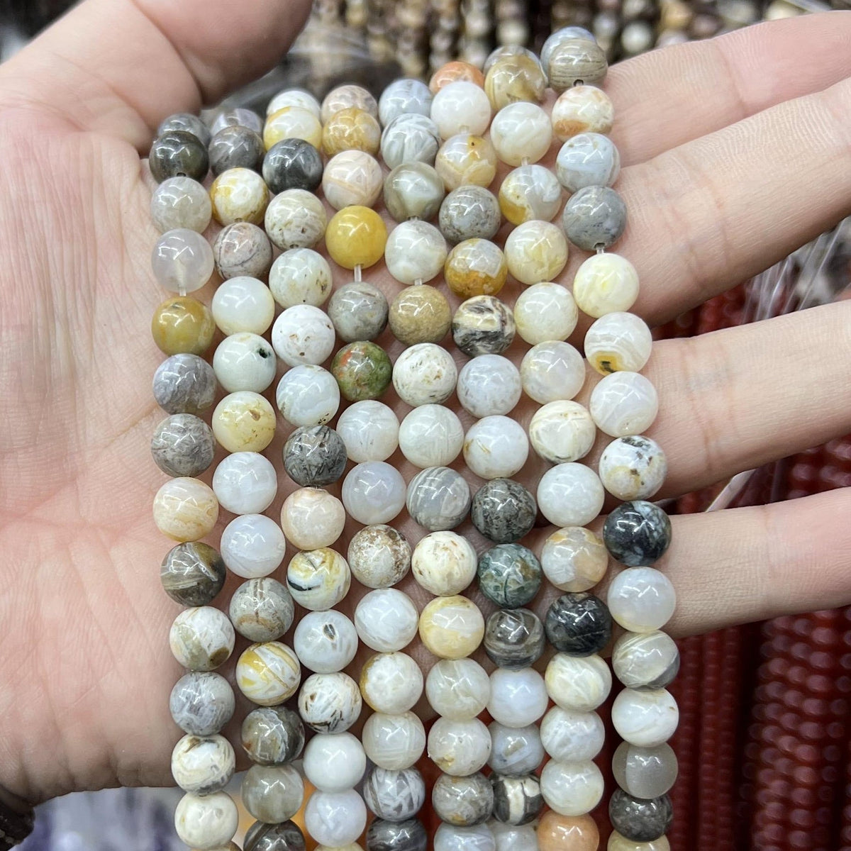 $2.5--8mm #2 Semi- Precious beads Free Shipping