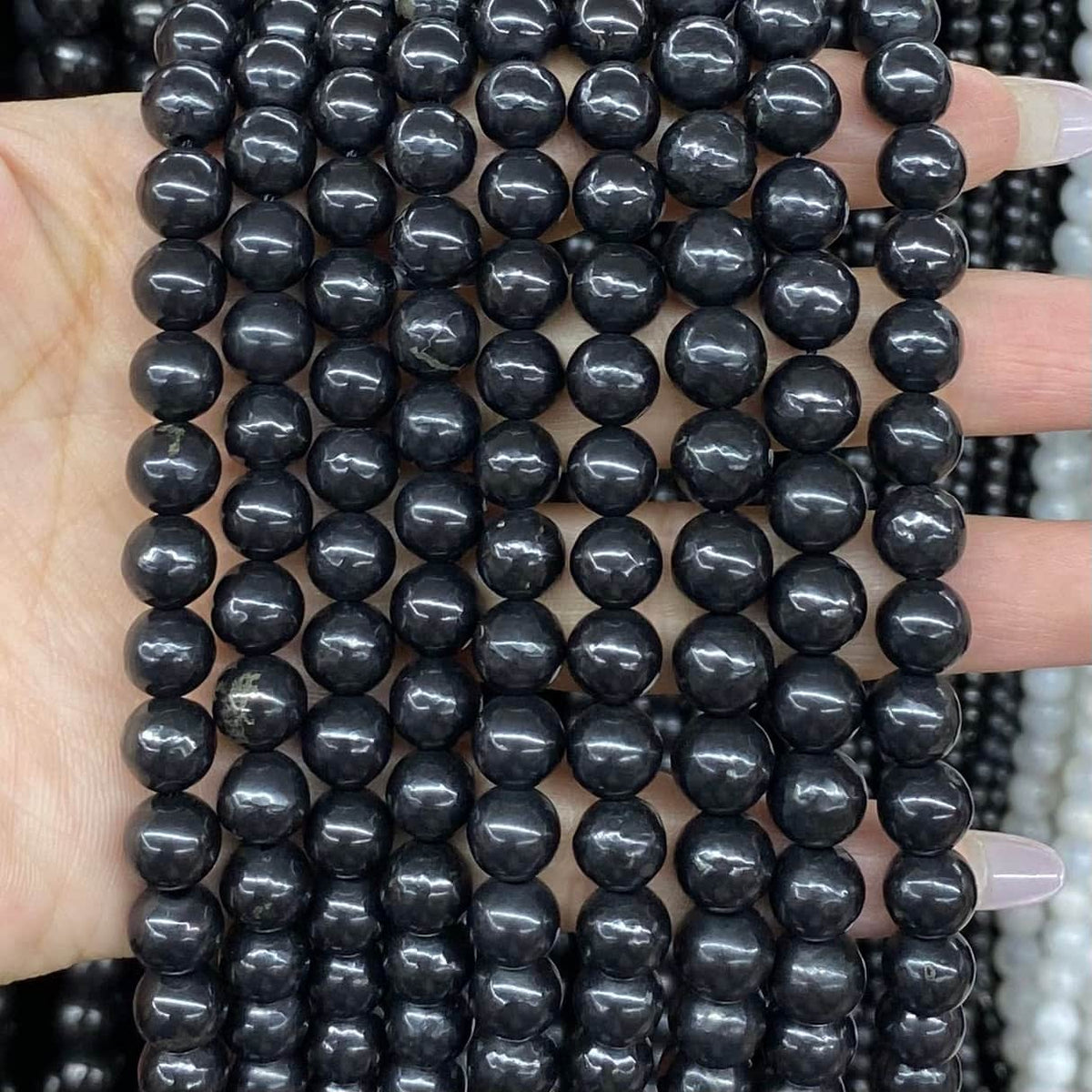 High-Quality Gemstone & Crystal Round Smooth Beads 4mm 6mm 8mm 10mm