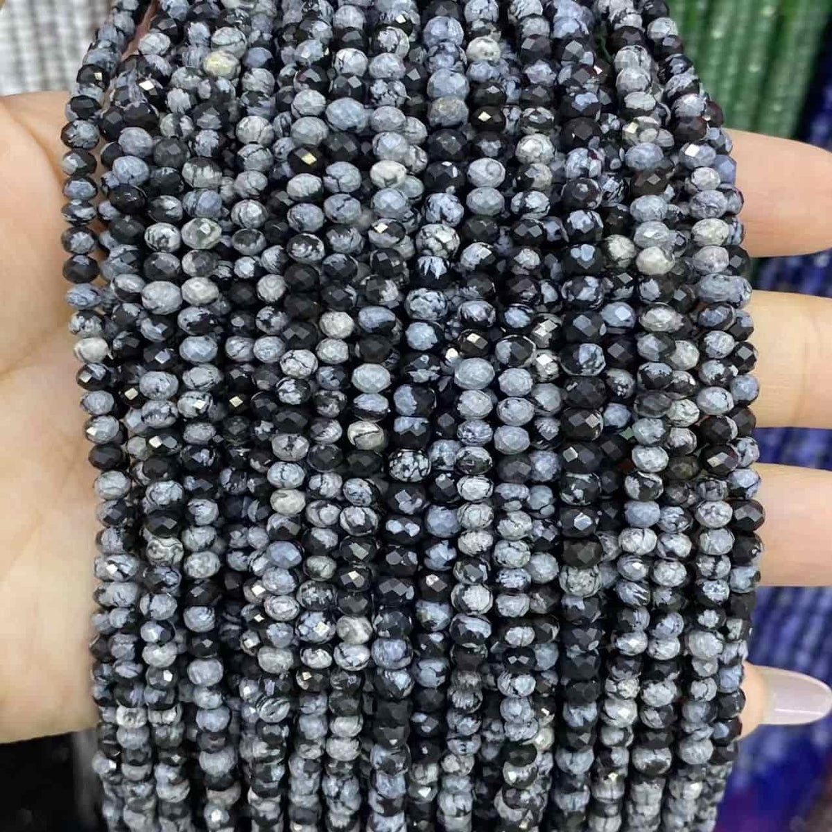 Faceted Rondelle Beads 2x3mm 3x4mm Gemstone/Quartz/Jasper/Agate