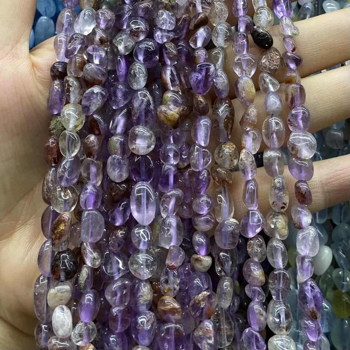 Nugget Smooth Beads 6-8mm Gemstone/Quartz/Jasper/Agate