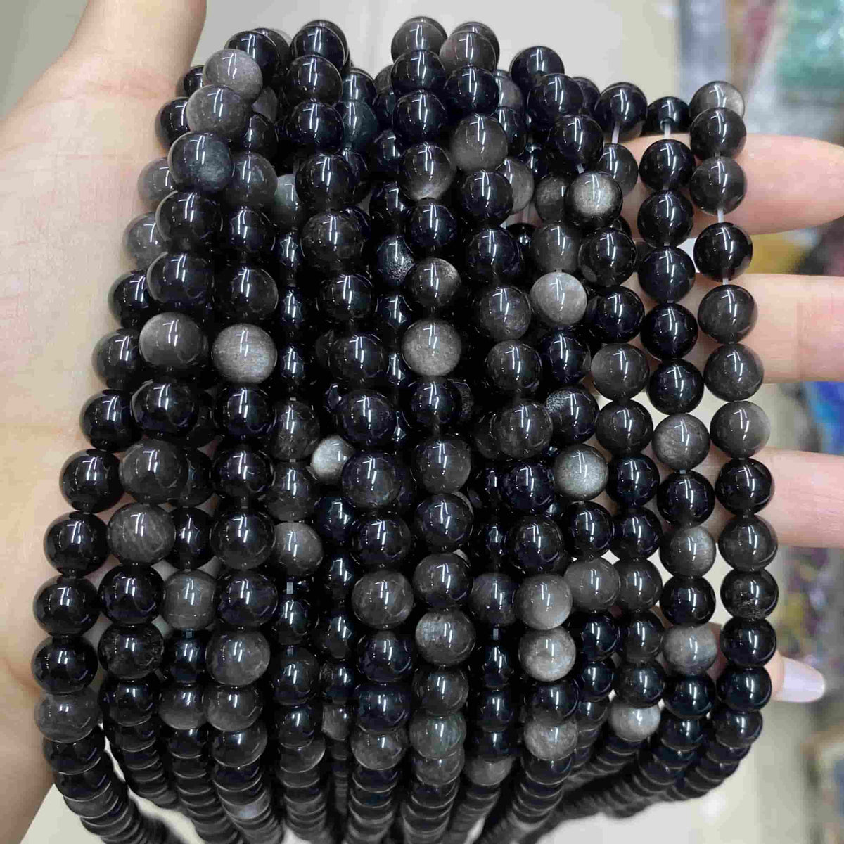 High-Quality Gemstone & Crystal Round Smooth Beads 4mm 6mm 8mm 10mm