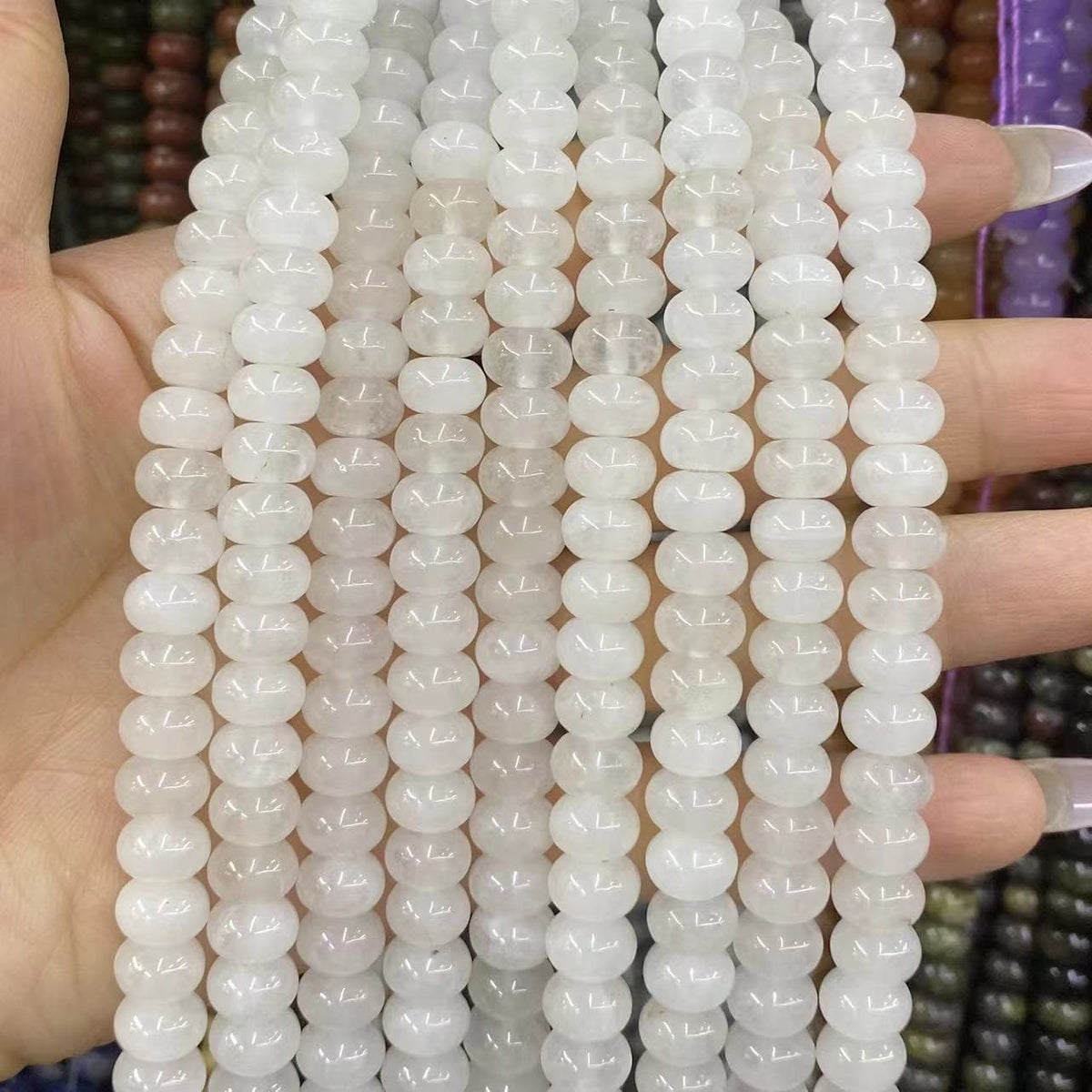 Round Rondelle Beads 2x4mm 4x6mm 5x8mm Quartz/Jasper/Agate