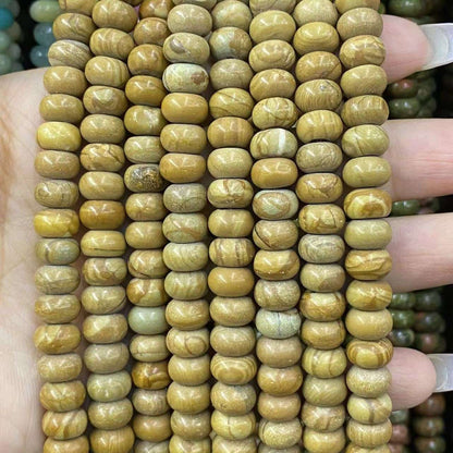 Round Rondelle Beads 2x4mm 4x6mm 5x8mm Quartz/Jasper/Agate