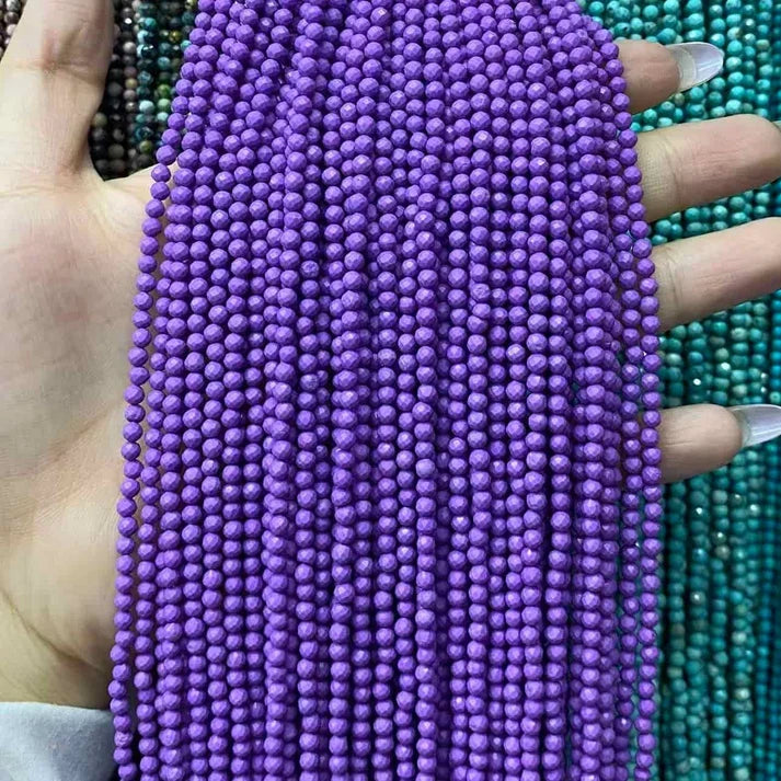 Phosphosiderite Tiny Faceted Round Beads 2mm 3mm 4mm