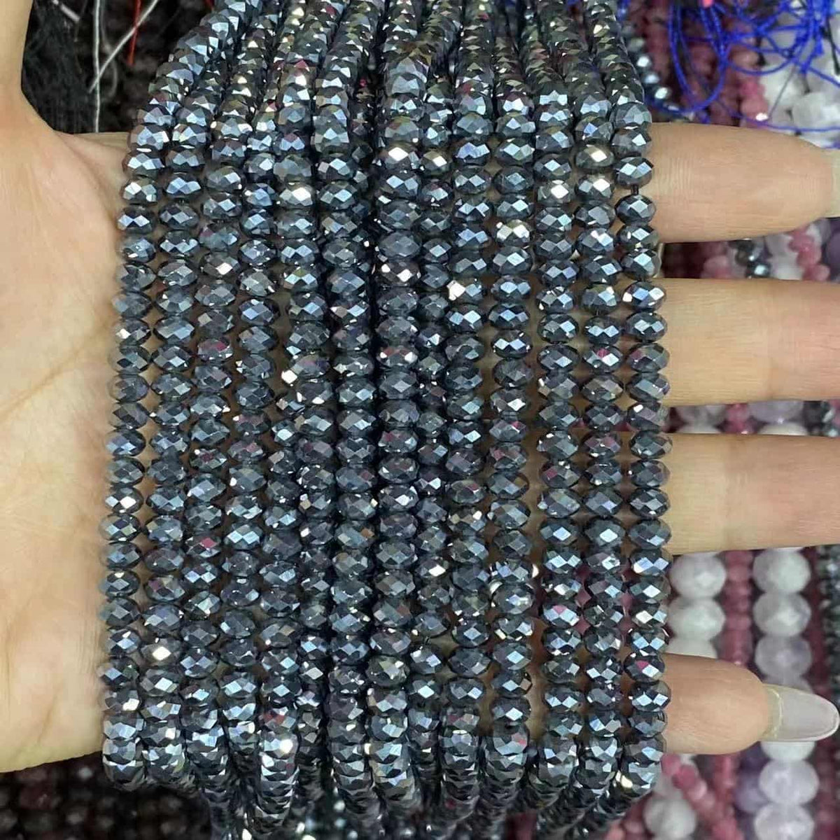 Faceted Rondelle Beads 2x3mm 3x4mm Gemstone/Quartz/Jasper/Agate