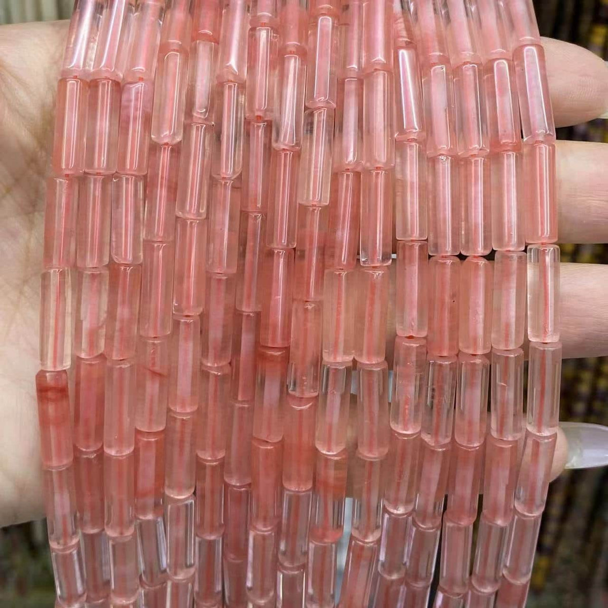Cylindrical Tube Beads 4x13mm Quartz/Jasper/Agate/Crystal
