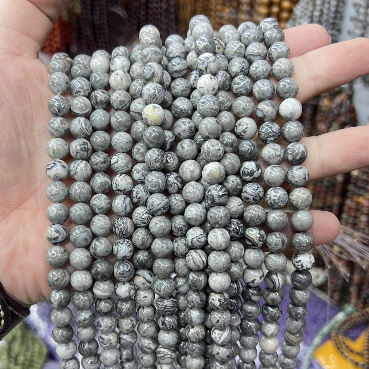 $2.5--8mm #2 Semi- Precious beads Free Shipping