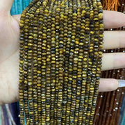 Faceted Rondelle Tigers Eye Beads