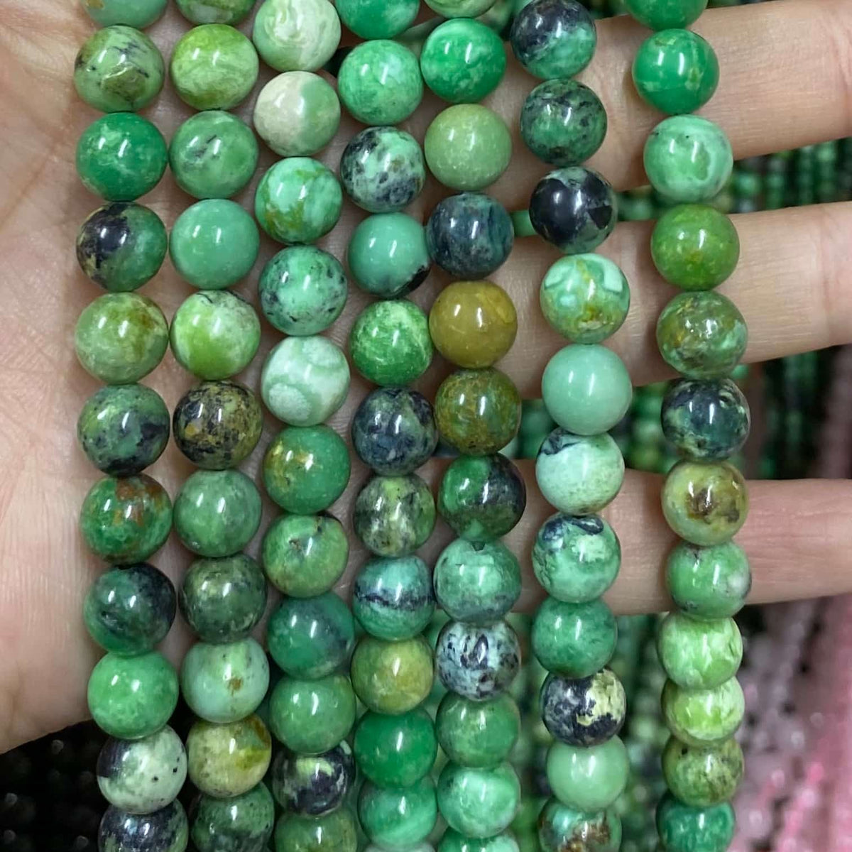 High-Quality Gemstone & Crystal Round Smooth Beads 4mm 6mm 8mm 10mm