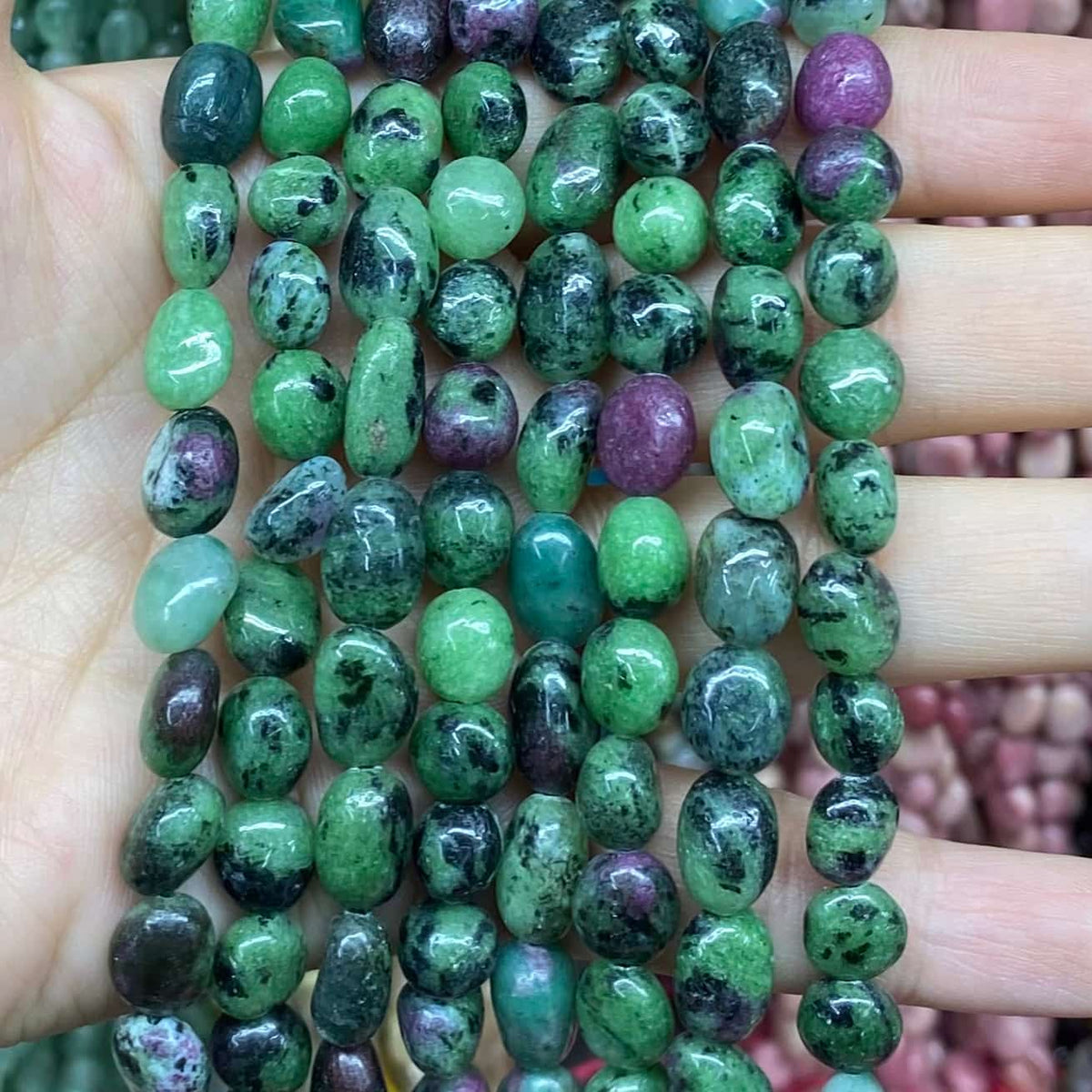 Nugget Smooth Beads 6-8mm Gemstone/Quartz/Jasper/Agate