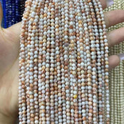 Pink Web Stone Tiny Faceted Round Beads 2mm 3mm 4mm