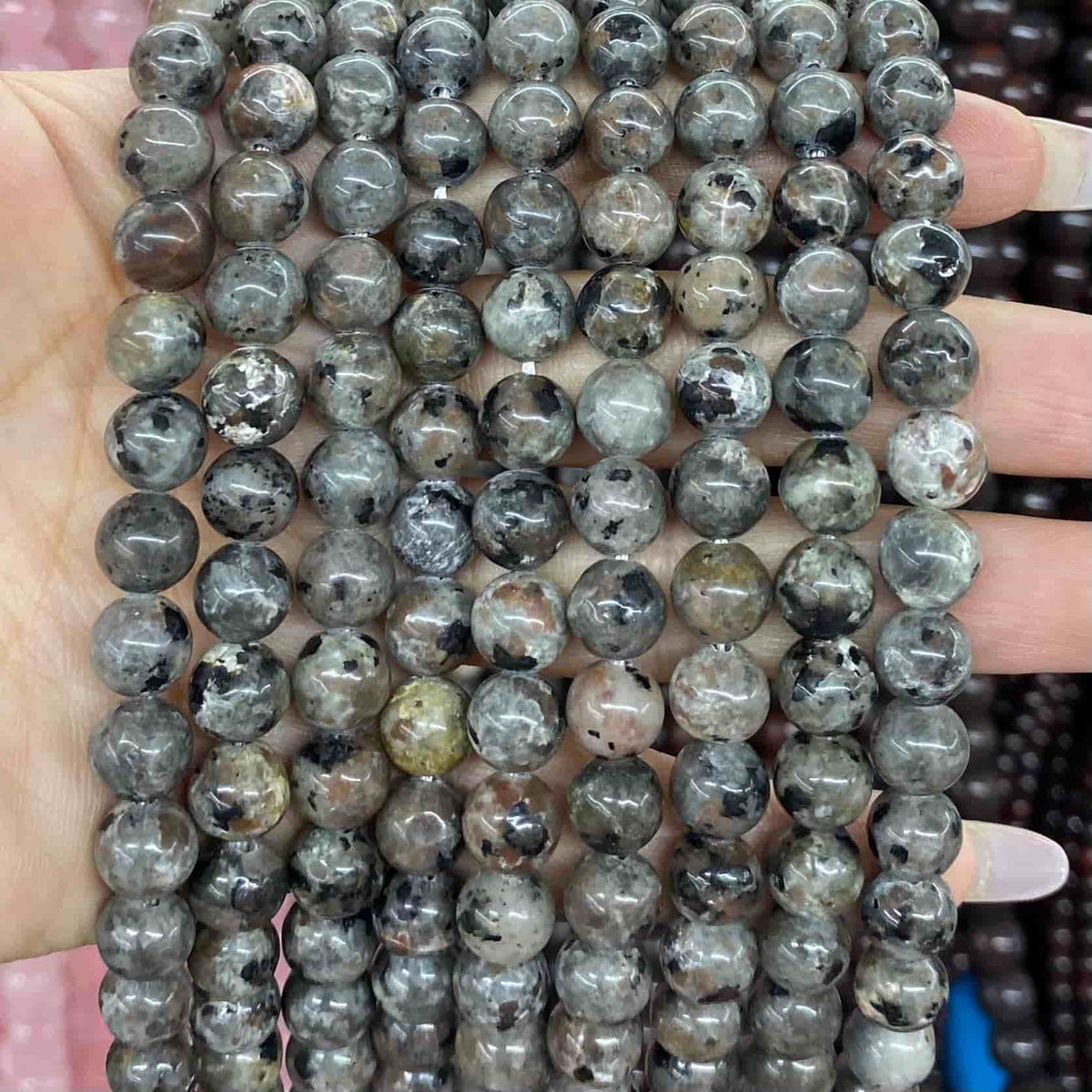 High-Quality Gemstone & Crystal Round Smooth Beads 4mm 6mm 8mm 10mm