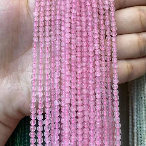 Rose Quartz Tiny Smooth Round Beads 2mm 3mm 4mm