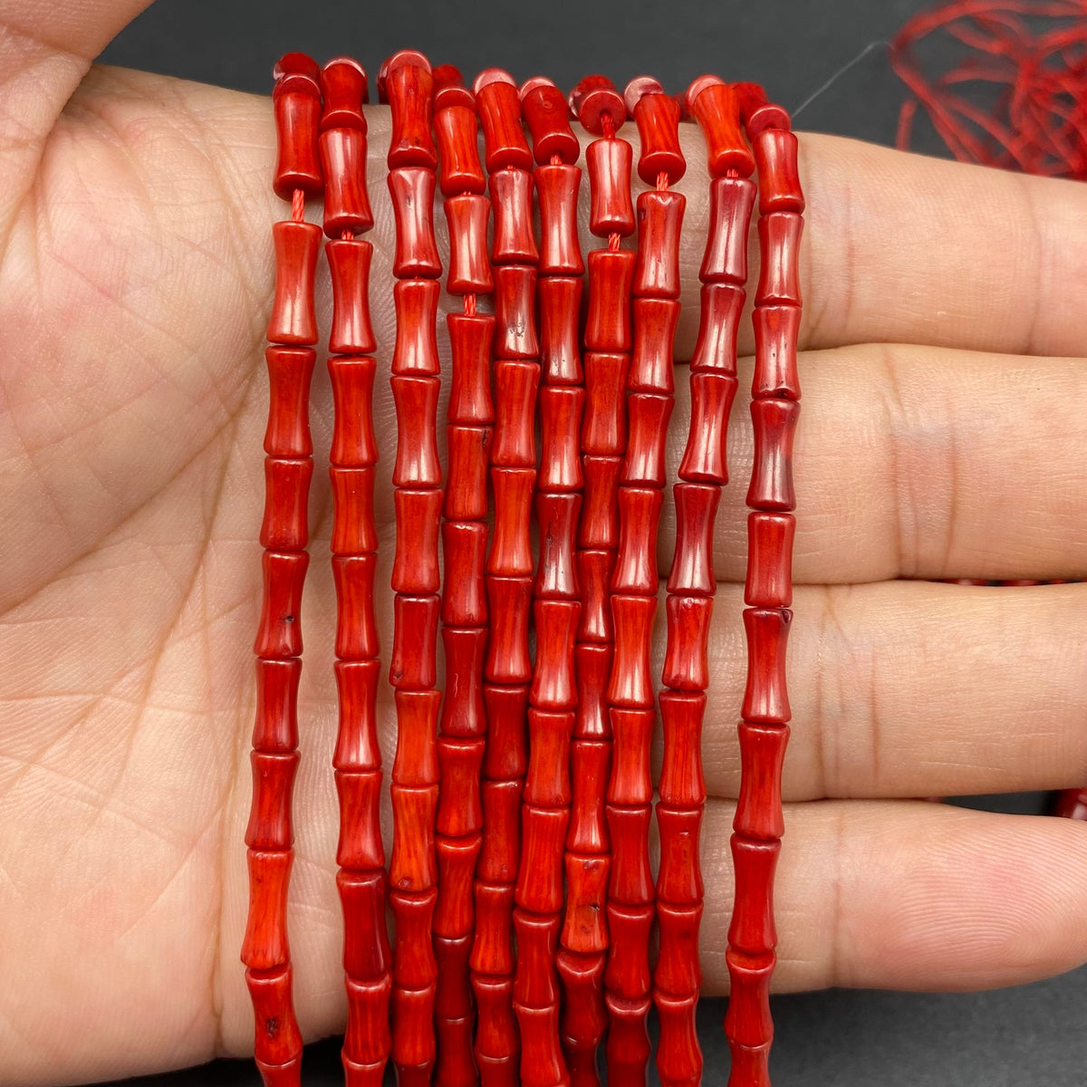 Tube Shape Coral Beads